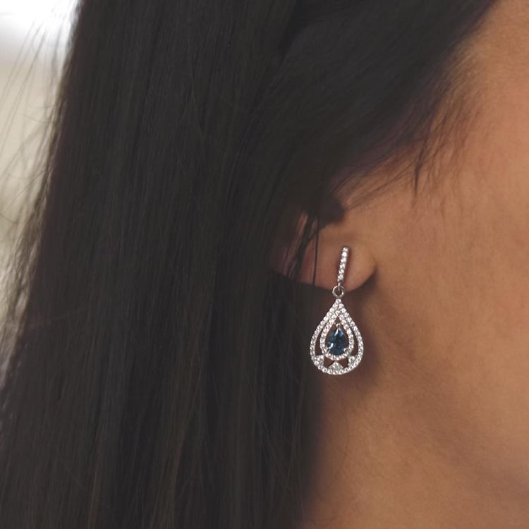 Stříbrné visací náušnice 51531