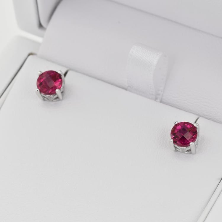 Náušnice s rubíny 27455