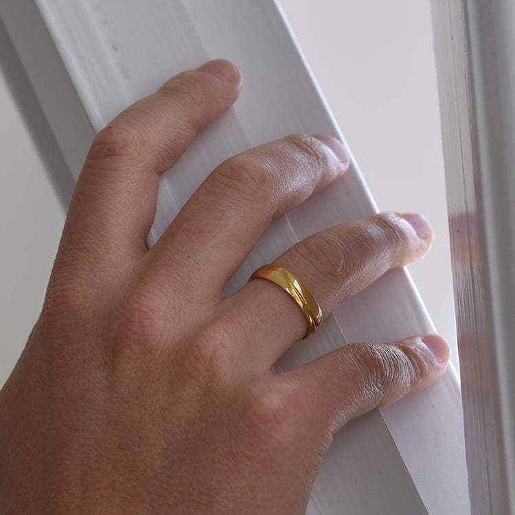 Pánský snubní prsten 64356