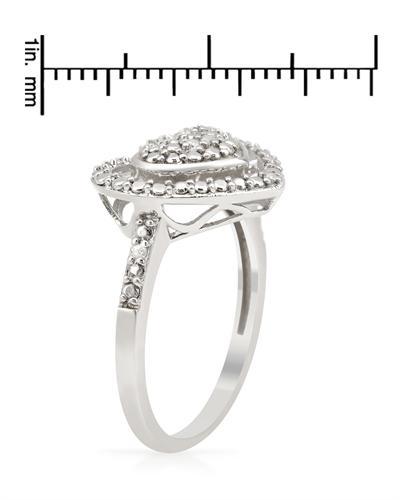 Stříbrný prsten srdce 1706