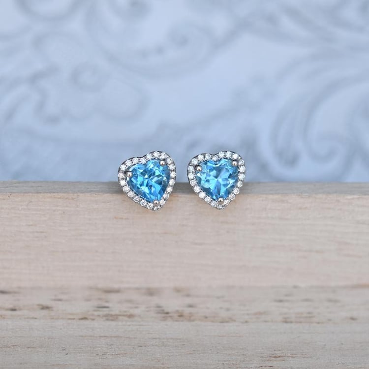 Topazové náušnice ze zlata 48666