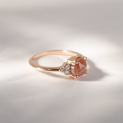 Prsten ze zlata se salt and pepper diamantem Agathe