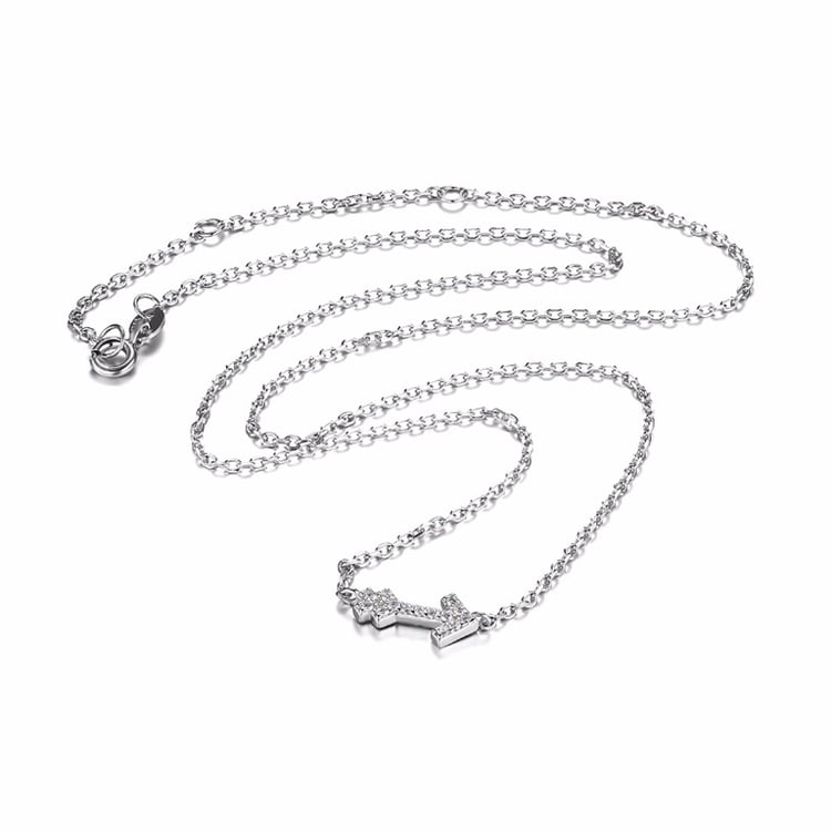 Stříbrný náhrdelník ve tvaru šípu 19383