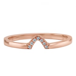 Vykrojený zlatý snubní prsten s diamanty Zoana