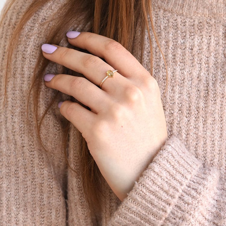 Zásnubní prsten s pear diamantem 78242