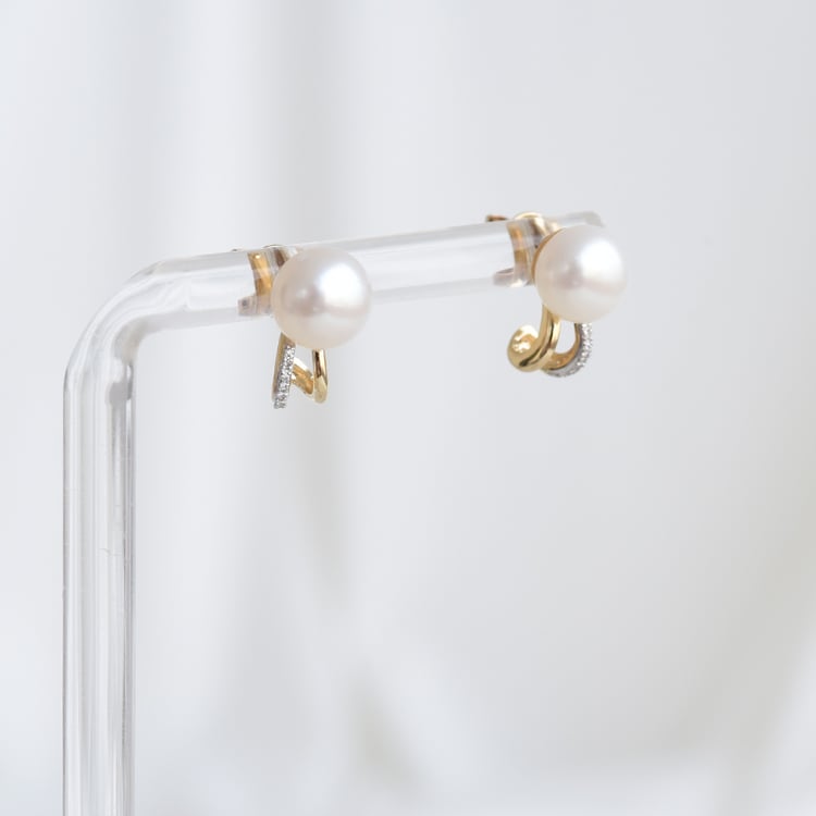 perlové náušnice s diamanty 86909