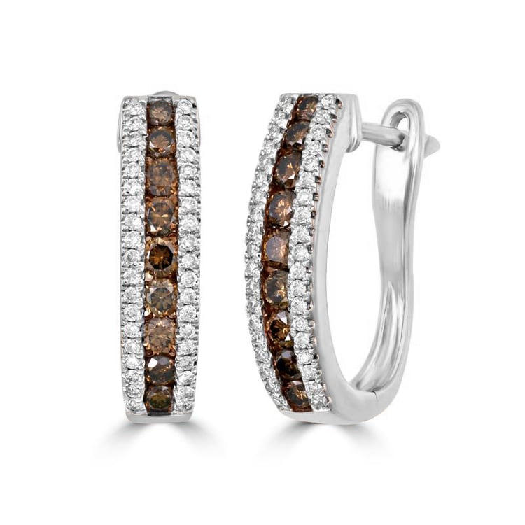 Diamantové náušnice z bílého zlata 77490