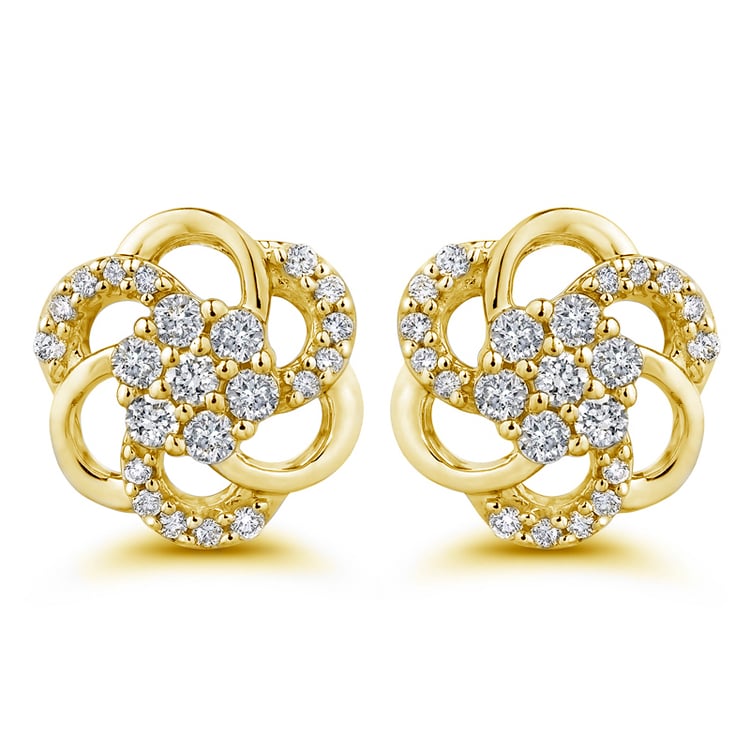 Diamantové květy v náušnicích 51861