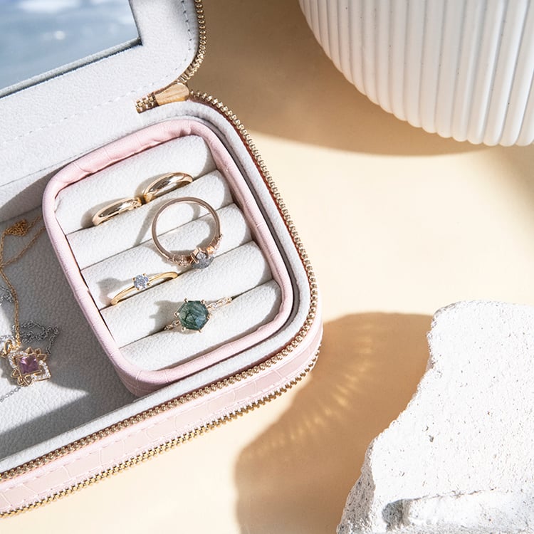 Cestovní pouzdro na šperky růžové Rio 113166