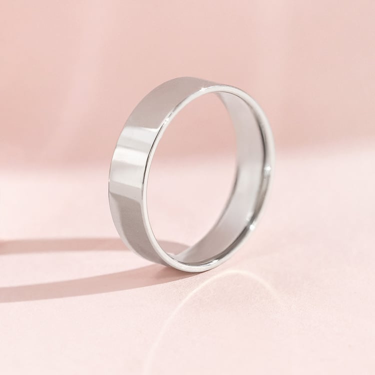 Ploché snubní prsteny z platiny 157888