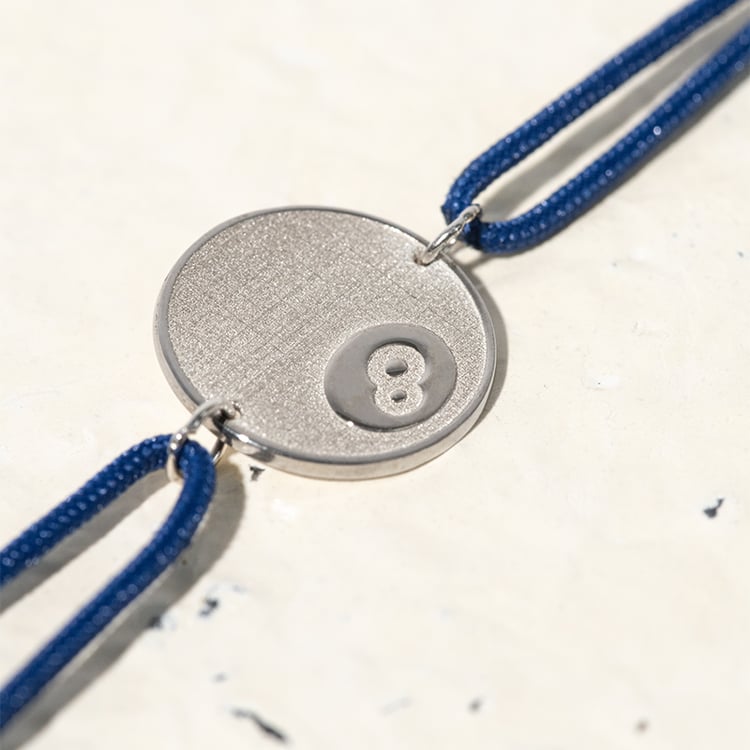 Provázkový náramek míč s gravírem dle vaší volby Billiard 124733