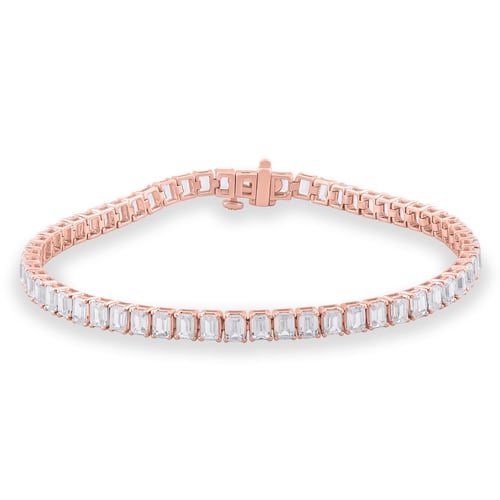 Zlatý tenisový náramek s lab-grown diamanty Ida