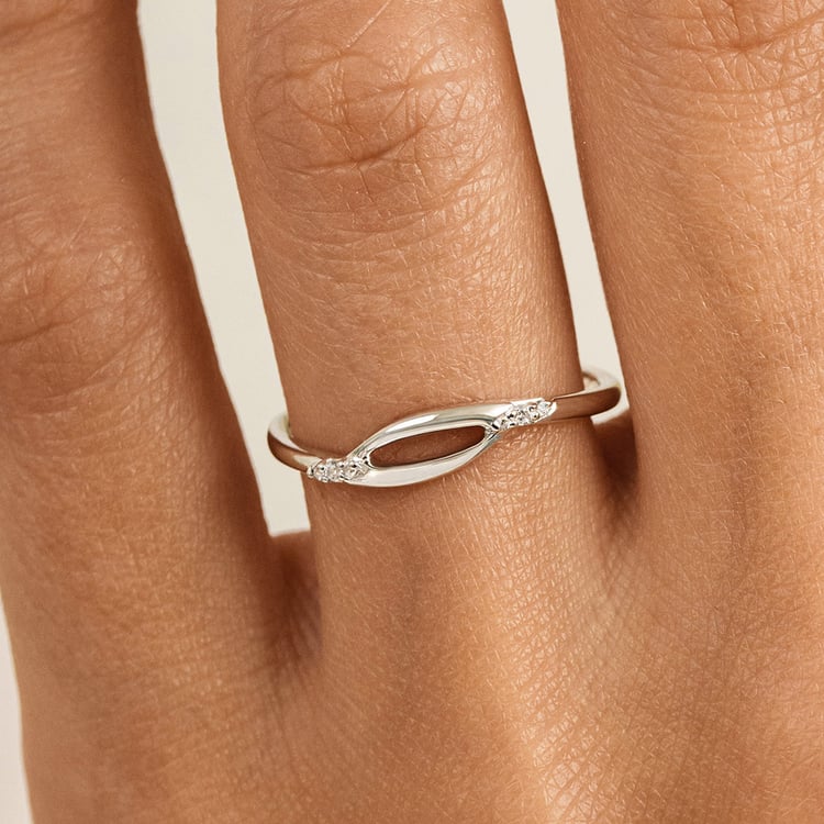 Atypický prsten ze zlata s lab-grown diamanty Nils 162986