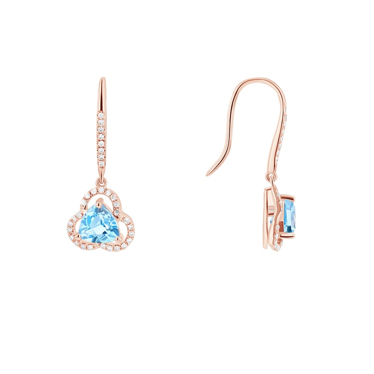 Zlatá topazová souprava šperků s diamanty Danya 115457