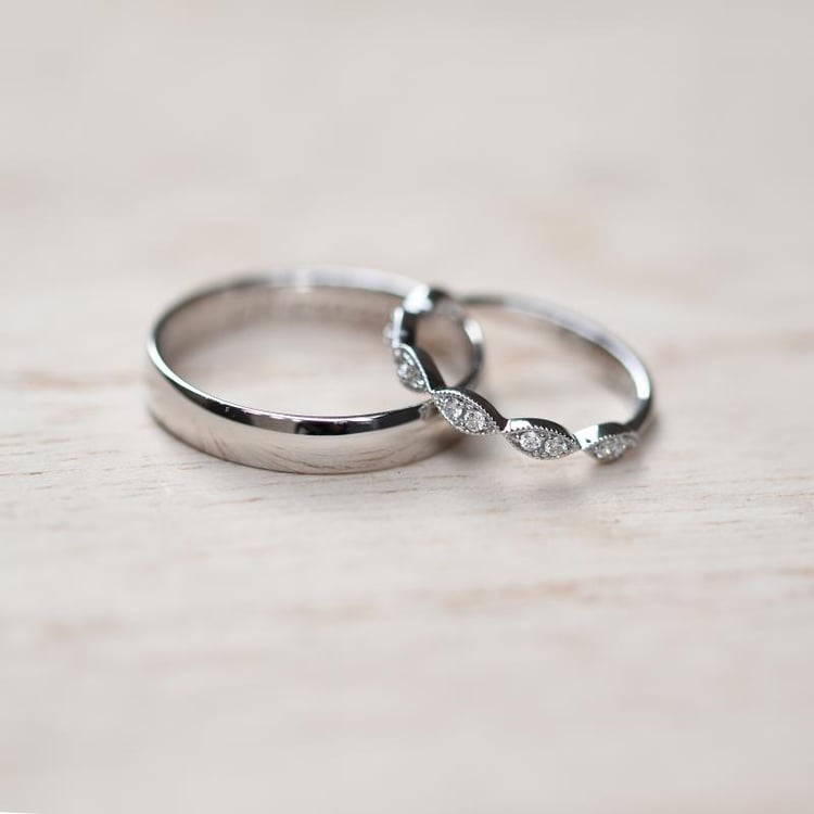 Vintage prsten s moissanity a pánský komfortní prsten Talita 133656