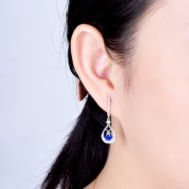 Náušnice se safíry 18749