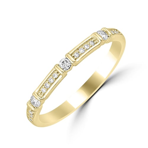 Vintage prsten s lab-grown diamanty a pánský komfortní prsten Salome