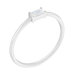 Prsten s měsíčním kamenem baguette tvaru Koos