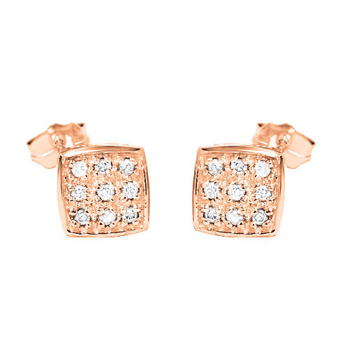 Náušnice z růžového zlata 8890