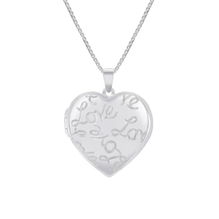 Stříbrný srdíčkový medailon