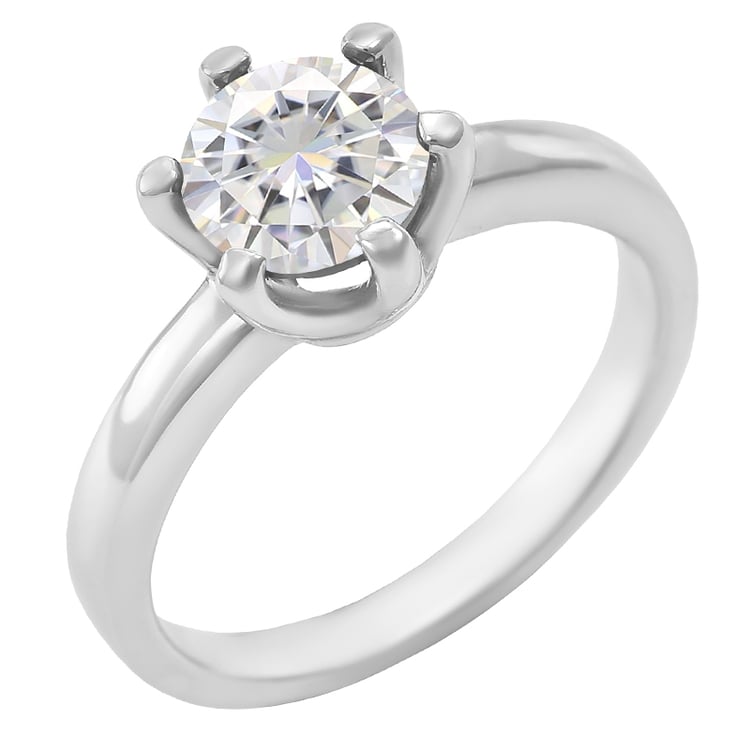 Zlatý moissanitový prsten