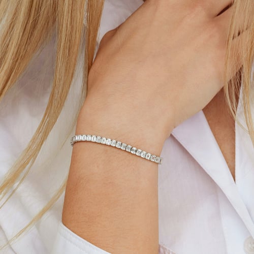 Zlatý tenisový náramek s lab-grown diamanty Ida