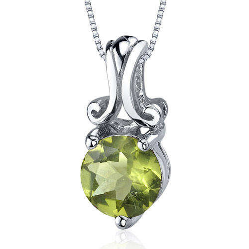 Stříbrný náhrdelník s olivínem Holle