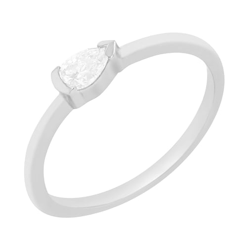 Jemný prsten s pear diamantem Celyn