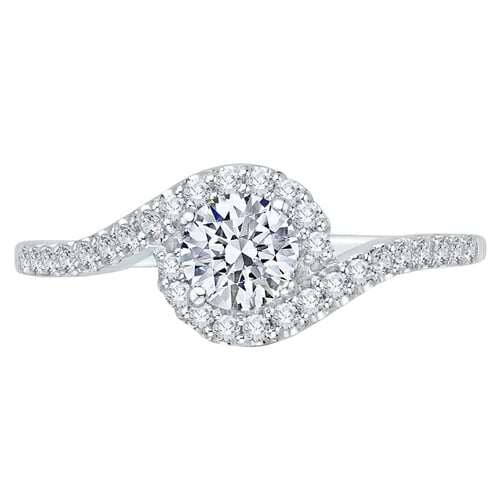 Elegantní zásnubní prsten plný diamantů Elaina