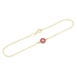 Jemný náramek s diamantem a rubíny Vijay