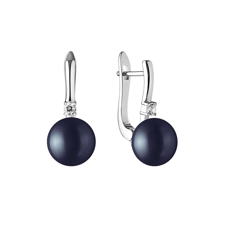 Náušnice s černými perlami