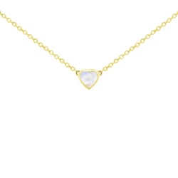 Náhrdelník s měsíčním kamenem ve tvaru srdíčka Davila