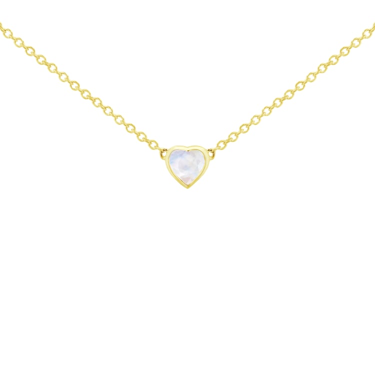 Náhrdelník s měsíčním kamenem ve tvaru srdíčka Davila 144786
