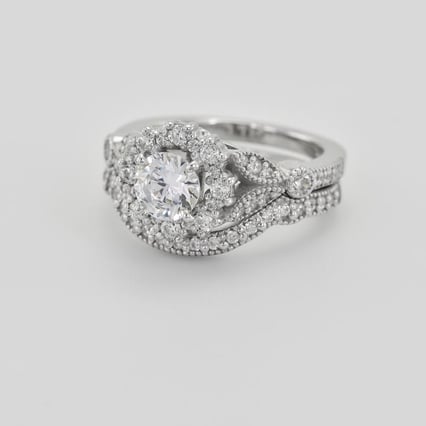 Vintage set prstenů ze zlata vykládaného diamanty Jill