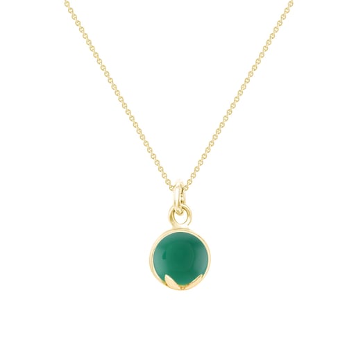 Zlatý přívěsek s cabochon onyxem Azalea