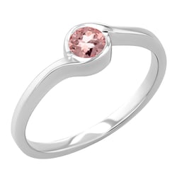 Zásnubní prsten ze zlata s morganitem Girija