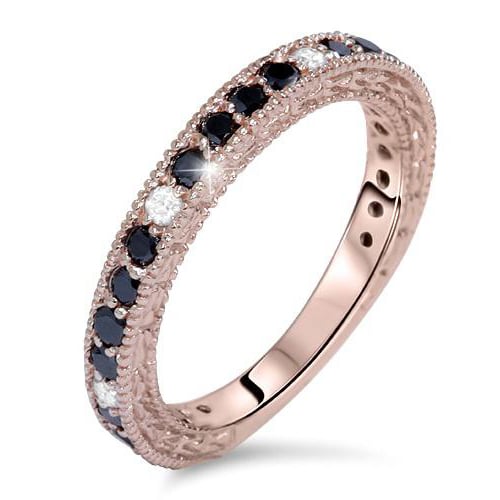 Diamantový prsten z růžového zlata