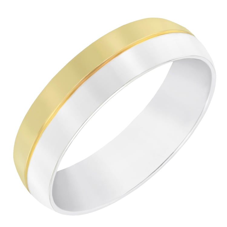 Půlkulatý pánský snubní prste 60639