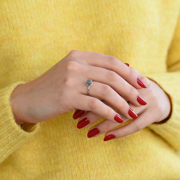 Zlatý prsten s nebroušeným diamantem Gianni 58367