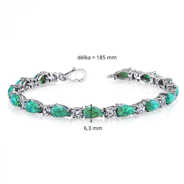 Magické opály ve stříbrném náramku Lacey 6302