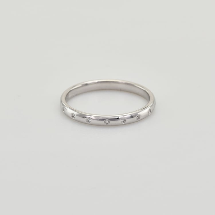 Platinový prsten s diamanty Miomi 152048