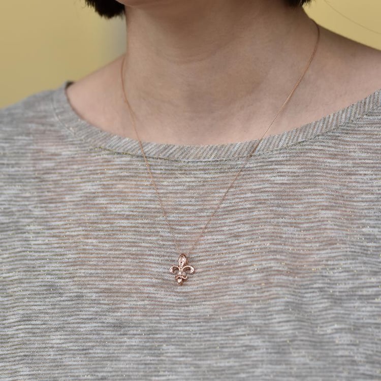 Náhrdelník lilie s diamanty 29459