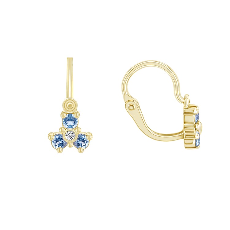 Dětské náušnice s topazy 89703