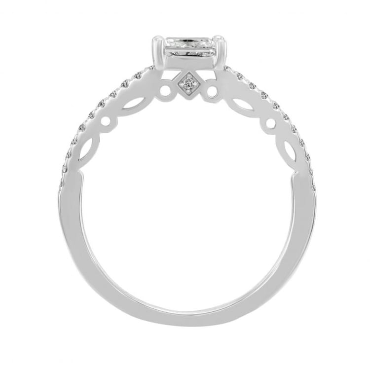 Zlatý prsten s princess diamantem 27229