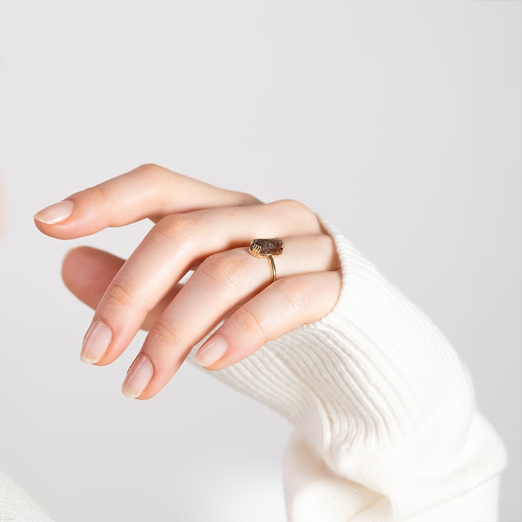 Prsten s hexagon salt and pepper diamantem Yene 151957