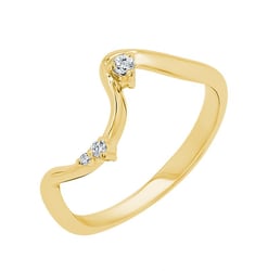 Vlnitý prsten s lab-grown diamanty Lydie