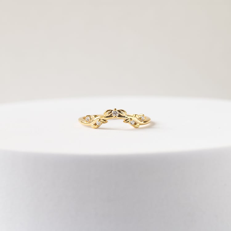 Vykrojený prsten ve tvaru větvičky s lab-grown diamanty Aiden 141391