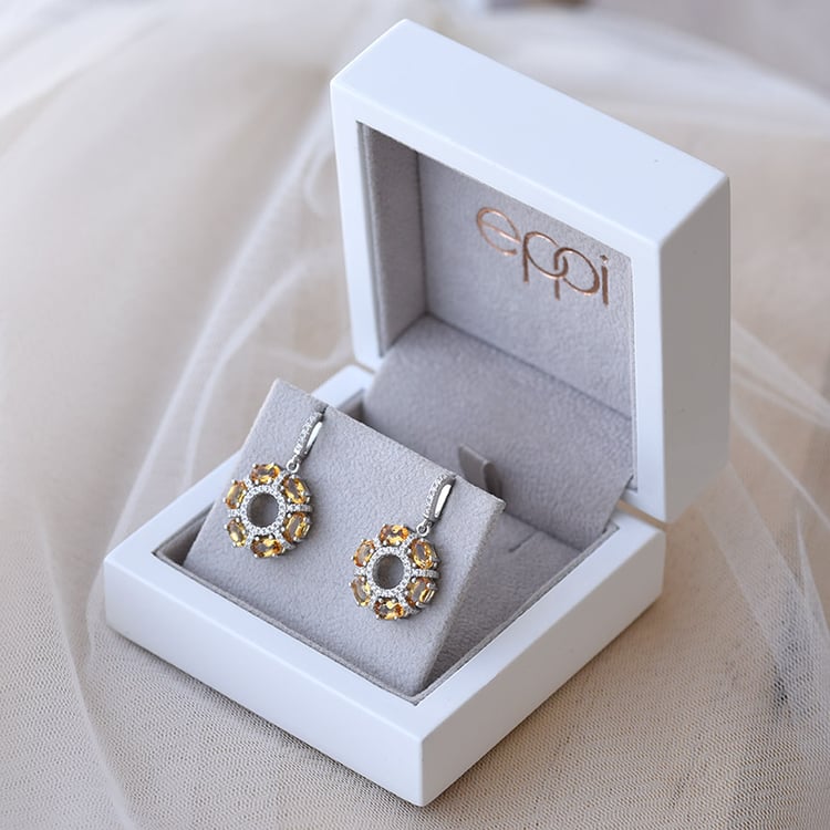 Náušnice s citríny 69131