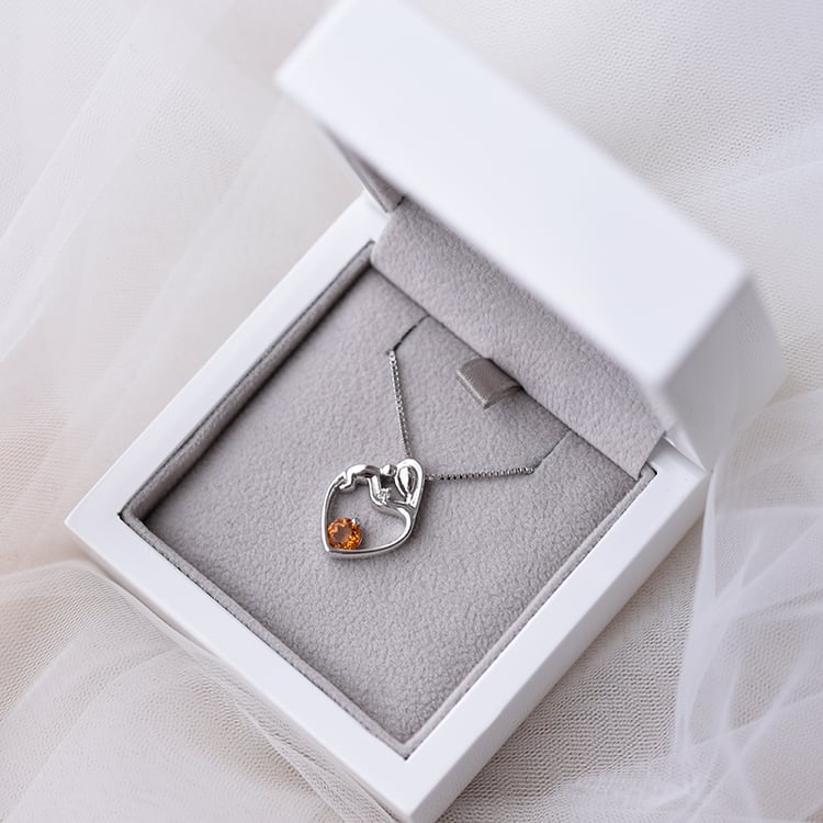 Přívěsek Matka a dítě z bílého zlata 58141