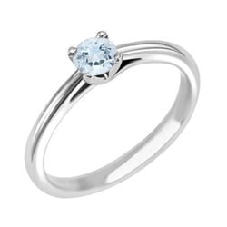 Zásnubní prsten ze zlata s akvamarínem Katya